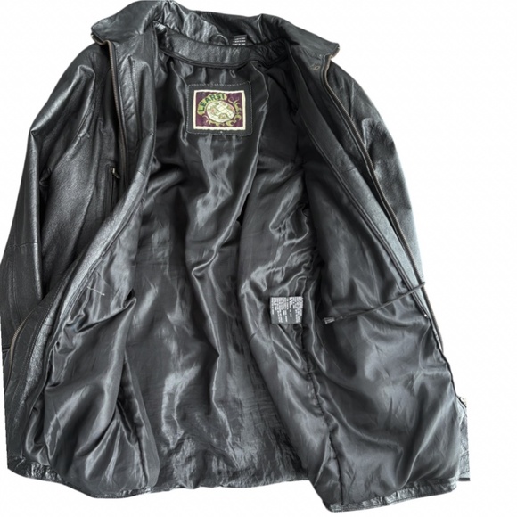 Vintage Learsi Black Leather Parka – Tagged Small (Fits Women’s M/L) - Picture 8 of 14